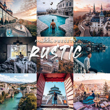 Load image into Gallery viewer, RUSTIC // 15 MOBILE &amp; 15 DESKTOP PRESETS Preset Collection The Globe Wanderer Presets 
